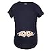 Maternity Peeking Twins T Shirt Cute New Baby Announcement Reveal Pregnancy Tee Funny Graphic Maternity Tee Funny Maternity T Shirt Funny Maternity Shirts Navy L