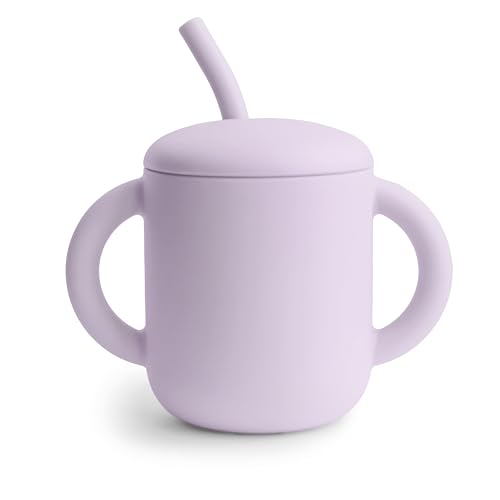 mushie 100% Silicone Training Cup & Straw for Toddlers | 6 Months+