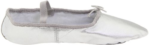 Dance Class Women's B702 Full Sole Metallic Ballet Slipper,Silver,10 M US