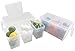 Refrigerator Organizer Container - Clear with Lid, Handle and 3 Smaller Bins - 2 Sets