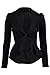 Crazy Girls Women's Fitted Dip Hem Peplum Style Blazer