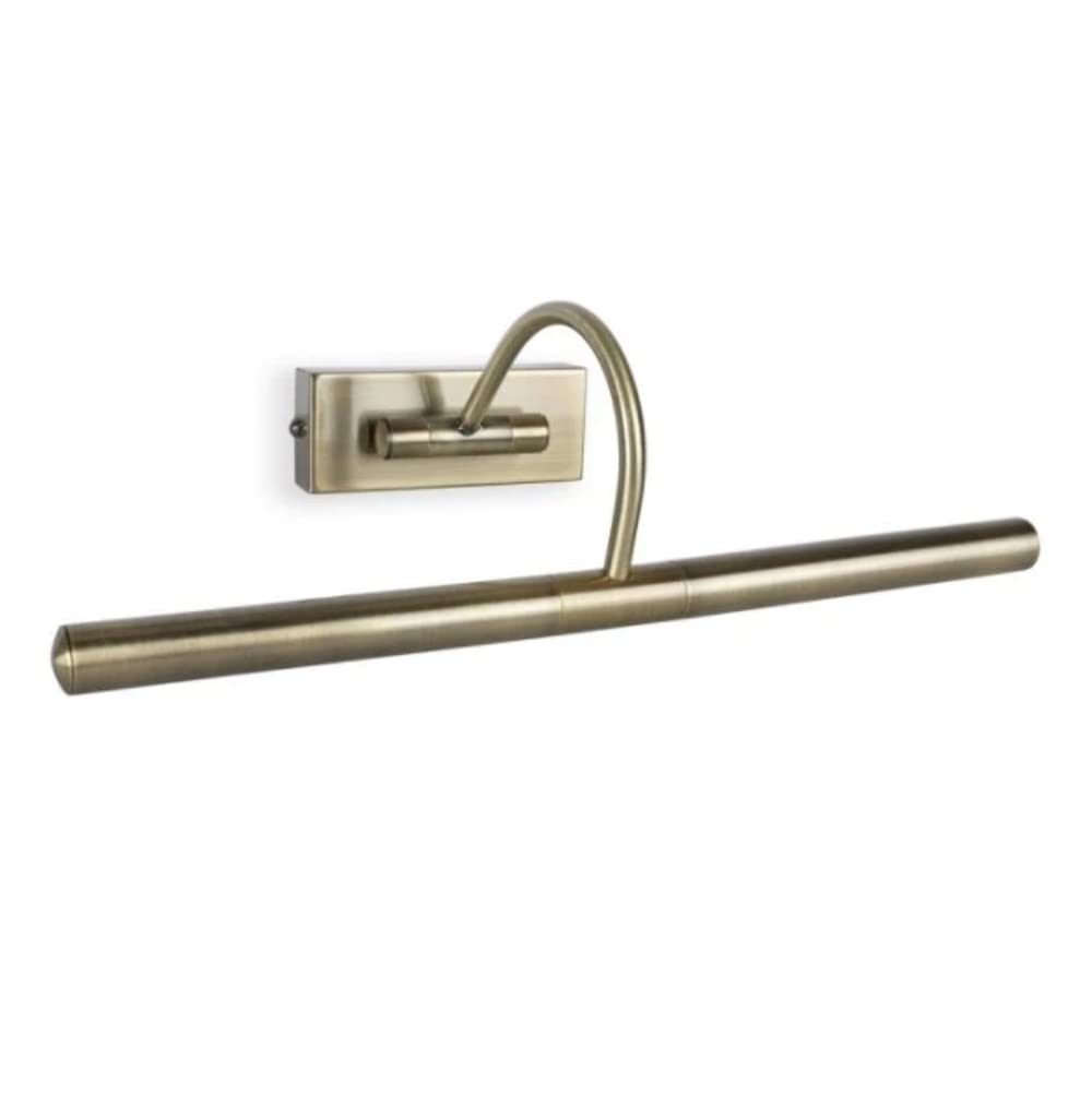 MiniSun | Capri Adjustable Antique Brass Mains Powered Display Wall Light | Hardwired Picture & Display Lights, Home Décor & Improvement Essential | Mains Wired