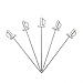 5 Pcs Stainless Steel Cocktail Picks Reusable Toothpicks Fruit Sticks（Sword）