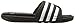 adidas Women's Adissage Slides Sandal, Black/Black/White, 6