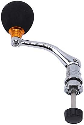 Yinew Reel Replacement Folding Rocker Arm Grip Part Pinning Reel Power Handle Grip Fishing Reel Metal Power Handle Grip Modification Accessory,Gold