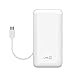 LABC Power Bank 5200mAh Dual-Port USB Charger 2.1A 1.0A FAST Charge Built in 5pin cable For iPhone 5s 5c 5 6 iPad Galaxy LG Nexus HTC and More PSP Digital Camera Bluetooth BT speaker(LABC-586-WH)
