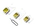 New Nano and Micro Sim Adapter with Eject Pin Needle - 10 Pack