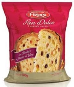 Firenzo Pan Dulce con Frutas y Pasas de Uva (Panettone with Raisins and Candied Fruits) Package 500g