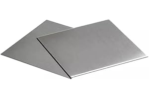 Hohitto 304 Stainless Steel sheets, 2pcs 304S Stainless Plates 0.12" x 4" x 4", Thickness 0.12"/3mm, W*L=4" x 4"/100x100mm.