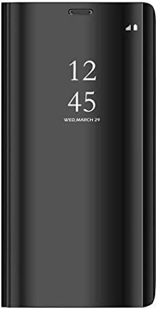 YGS® Clear View Mirror Flip Semi Transparent Design with Stand Mobile Flip Case Cover (Black) for Samsung Galaxy Note 10 Plus
