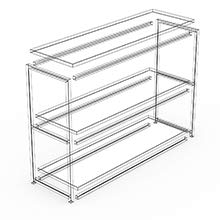 Tribesigns 3-Tier Console Table, Sofa Entry Table with Gold Metal Frame for Home, Creamy White