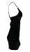 Doramode Women Tight Black Dress Sleeveless Backless Velvet Sexy Short Club Skirt Vegas Dress Black S