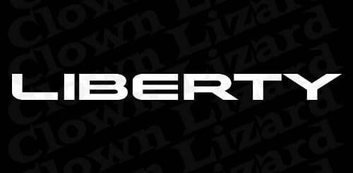 "Liberty" Windshield Banner Vinyl Decal 38" x 3" With Free Bumper Sticker
