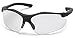 Pyramex Fortress Safety Eyewear, Clear Lens With Black Frame