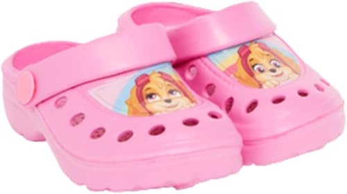 Pat' Patrouille Sabots pour fille – Skye Sandales Mules Pantoufles Chaussures de jardin antidérapantes Rose Chaussures de plage Taille 22-30, Rose, 28 EU