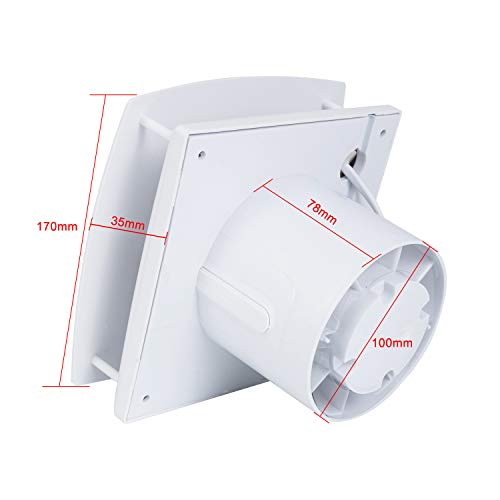 HG POWER 4 Inch Bathroom Exhaust Fan, Wall Mount Kitchen Extractor Fan