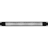 NavePoint 1U Blank Rack Mount Panel Spacer with Venting for 19-Inch Server Network Rack Enclosure Or Cabinet Black