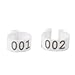 Yosoo 100PCS/Bag 16MM 001-100 Numbered Plastic Poultry Chickens Ducks Goose Leg Bands Rings (White)