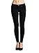 Emmalise Women's Basic Jean Look Jeggings Tights Spandex Skinny Leggings (Black, L)