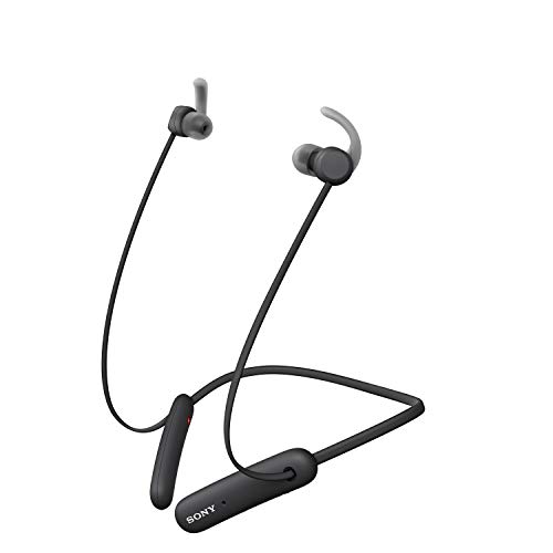 sony wi-sp510 auriculares intrauditivos inalámbricos extra bass con micrófono para llamadas telefónicas deportivas ipx5 bluetooth, negro 