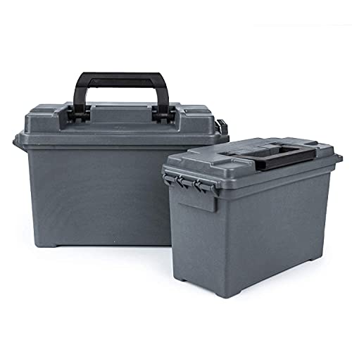 GUGULUZA 2 Pack Ammo Can Plastic Locking Ammo Boxes Water Resistant .30