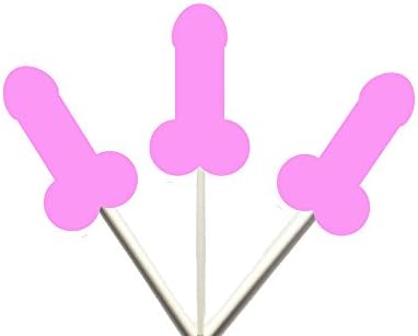 Bachelorette Cupcake Toppers, Bachelorette Party Decorations, Pecker Pink Cupcake Toppers