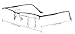 UV Protection,Anti Blue Rays,Reduce Eyestrain,Half-rim Computer Reading Glasses(Gunmetal,Amber Tinted Lenses) +2.0