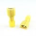 Wiwaplex 50pcs Female + 50pcs Male Fully Insulated Wire Crimp Terminal Nylon Quick Connectors Wiring Spade 12-10 A.W.G(Yellow)