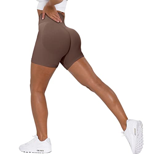 Unthewe - Pantalones Cortos de Entrenamiento para Mujer con elevación de glúteos, Cintura Alta, sin Costuras, para Gimnasio y Yoga, 3 Unidades, S