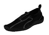 Rockin Footwear Women's Aqua Neon Zippers Black Rubber Water Shoe Size 6