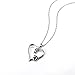 S925 Sterling Silver Forever Love Heart Puppy Paw Pendant Necklace, Rolo Chain 18