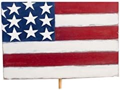 American Flag Topper - Patriotic Decorations for Indoor and Outdoor Display, Classic USA Flag Design, Perfect for July 4th, Labor Day, Memorial Day, Handcrafted with Signature Star Pattern