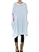 Mordenmiss Women's Doll Collar Casual Sleeveless Top With Big Pockets XL Style 1-Light Blue