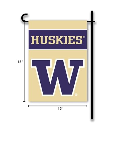 BSI NCAA Washington Huskies 2-Sided Garden Flag, One Size (83054)