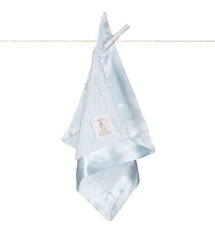 Little Giraffe Chenille Blanky, 14" X 14", Blue