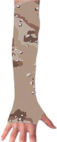 UV Protection Cooling Arm Sleeves Desert Camo Sunblock Cooler Sports Gloves 1 Pair Long Arm Cover