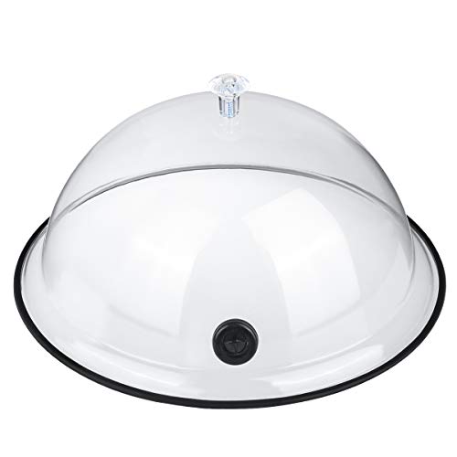 TMKEFFC Smoking Cloche Dome Cover 10 inch Lid for Smoke Infuser Specialized Accessory for Smoker Gun Smoking Infusion Plates, Bowls and Glasses, Transparent - Thumbnail 7