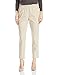 Chic Classic Collection Women's Stretch Elastic Waist Pull-On Legging Pant Khaki Slub Twill 14 Petite