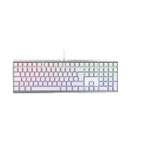 CHERRY MX Board 3.0 S, kabelgebundene Gaming-Tastatur mit RGB-Beleuchtung, Deutsches Layout (QWERTZ), MX RED Switches, Weiß
