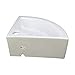 Renovators Supply Manufacturing MINI HUDSON Countertop Corner Vessel Sink 17 1/8 In. Triangular White Ceramic Bathroom Sink With Overflow And Single Faucet Hole