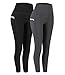 Fengbay 2 Pack High Waist Yoga Pants with Pockets, Tummy Control Workout Running Yoga Leggings for Women