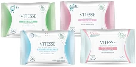 , 3 em 1 Toalhitas Desmaquilhantes Micelar Water para Todos os Tipos de Pele, com Ácido Hialurónico, Limpa e Remove Maquilhagem e Tons à Prova de Água, 25 unidades