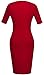 HOMEYEE Women's Vintage Wear to Work Short Sleeve Red Cocktail Party Dress B327 (6, Red)