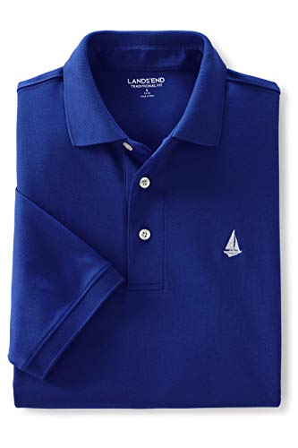 Lands' End Men's Short Sleeve Super Soft Supima Polo Shirt Large Classic Navy - Thumbnail 5