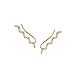 Humble Chic Women's Zig Zag Ear Climbers - Chevron Shaped Crawler Stud Cuff Earrings