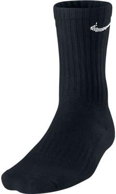Nike Premium Cotton Crew Cut Socks (6 Pack) Large Black
