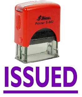 Issued Self Inking Rubber Stamp Office Stationary Custom Shiny Stamp