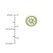 14K Yellow Gold 5mm Round Cubic Zirconia Bezel Screwback Stud Earrings