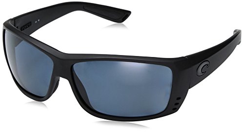 Costa Del Mar AT01OBMP Cat Cay Sunglasses, Blackout, Blue Mirror 580Plastic Lens