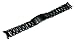 Ritche 24mm Stainless Steel Bracelet Watch Band Strap Curved End Solid Links Color Black